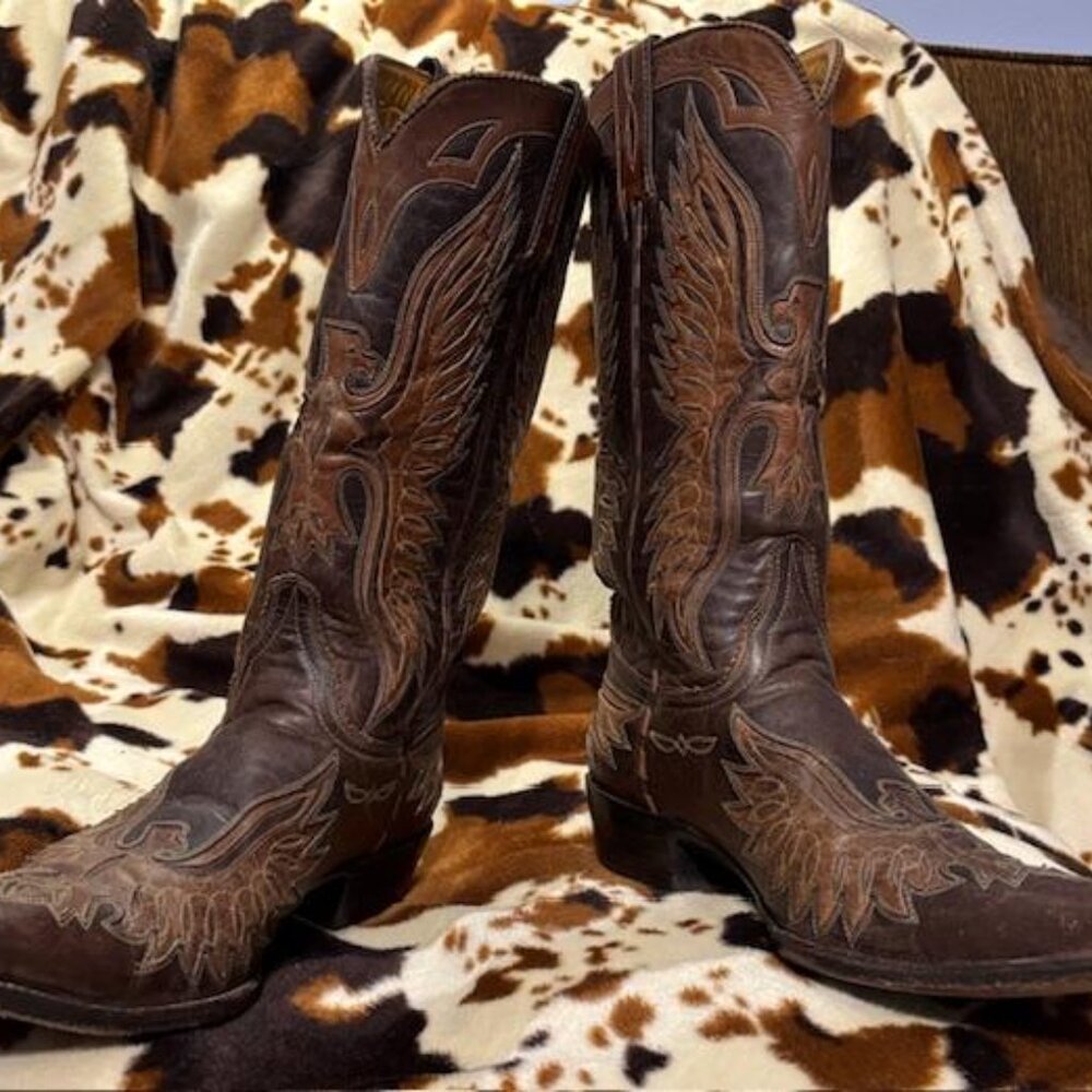 Old Gringo double eagle western cowboy brown boots 8-1/2 (8.5) B